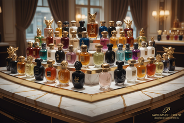 Collection complète de parfums orientaux colorés